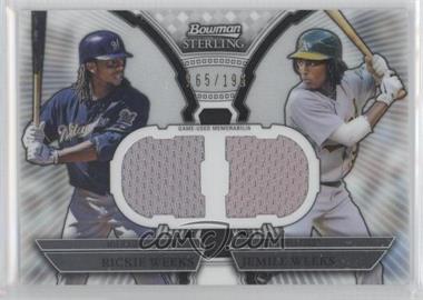 2011 Bowman Sterling - Box Loader Dual Relics #DRB-WW - Rickie Weeks, Jemile Weeks /196