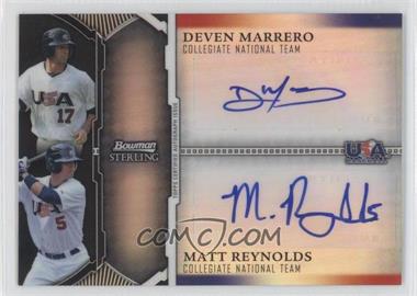 2011 Bowman Sterling - Dual Autographs - Black Refractor #USDA-MR - Deven Marrero, Matt Reynolds /25