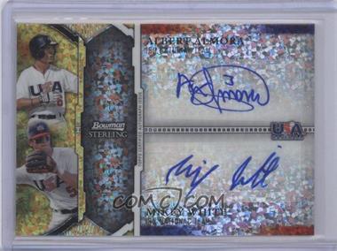 2011 Bowman Sterling - Dual Autographs - Canary Diamond Refractor #USDA-AW - Albert Almora, Mikey White /1