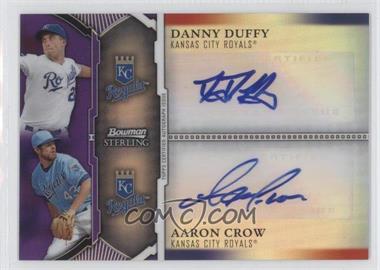 2011 Bowman Sterling - Dual Autographs - Purple Refractor #BSDA-DC - Danny Duffy, Aaron Crow /10