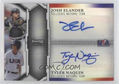 2011 Bowman Sterling - Dual Autographs - Refractor #USDA-EN - Josh Elander, Tyler Naquin /99