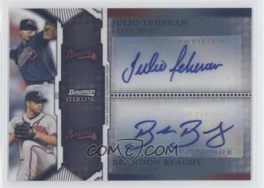 2011 Bowman Sterling - Dual Autographs #BSDA-TBE - Julio Teheran, Brandon Beachy /225