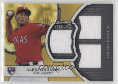 2011 Bowman Sterling - Gold Refractor Triple Rookie Relics #GTR-AD - Alexi Ogando /50