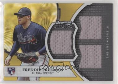 2011 Bowman Sterling - Gold Refractor Triple Rookie Relics #GTR-FF - Freddie Freeman /50