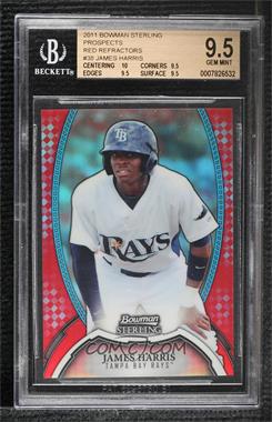 2011 Bowman Sterling - MLB Future Stars - Red Refractor #38 - James Harris /1 [BGS 9.5 GEM MINT]