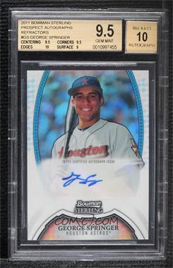 2011 Bowman Sterling - Prospect Autographs - Refractor #BSP-GS - George Springer /199 [BGS 9.5 GEM MINT]