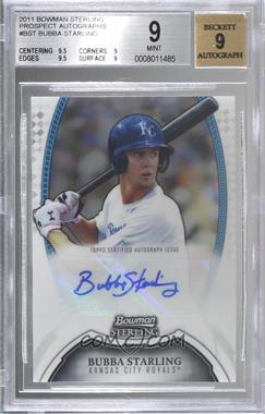 2011 Bowman Sterling - Prospect Autographs #BSP-BST - Bubba Starling [BGS 9 MINT]