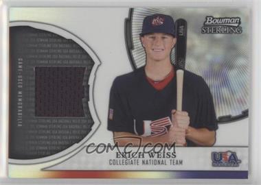2011 Bowman Sterling - USA Baseball Collegiate National Team Relic Refractor #USAR-EW - Erich Weiss [Noted]