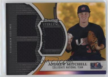 2011 Bowman Sterling - USA Baseball Gold Refractor Triple Relics #GTR-AM - Andrew Mitchell /50