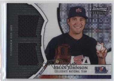 2011 Bowman Sterling - USA Baseball X-Fractor Dual Relics #XDR-BJ - Brian Johnson /199