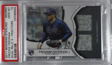 2011 Bowman Sterling - X-Fractor Dual Rookie Relics #XDR-FF - Freddie Freeman /199 [PSA 10 GEM MT]