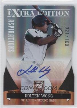 2011 Donruss Elite Extra Edition - Autographed Prospects - Die-Cut Aspirations #P-12 - Kolten Wong /100