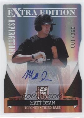 2011 Donruss Elite Extra Edition - Autographed Prospects - Die-Cut Aspirations #P-32 - Matt Dean /100