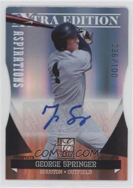 2011 Donruss Elite Extra Edition - Autographed Prospects - Die-Cut Aspirations #P-36 - George Springer /100