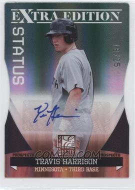 2011 Donruss Elite Extra Edition - Autographed Prospects - Emerald Die-Cut Status #P-47 - Travis Harrison /25