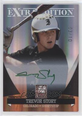 2011 Donruss Elite Extra Edition - Autographed Prospects - Green Ink #P-49 - Trevor Story /10