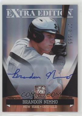 2011 Donruss Elite Extra Edition - Autographed Prospects #P-24 - Brandon Nimmo /565