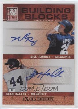 2011 Donruss Elite Extra Edition - Building Blocks Dual - Signatures #7 - Nick Ramirez, Sean Halton /49