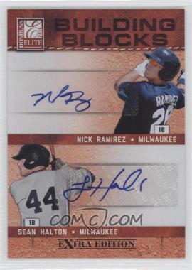 2011 Donruss Elite Extra Edition - Building Blocks Dual - Signatures #7 - Nick Ramirez, Sean Halton /49