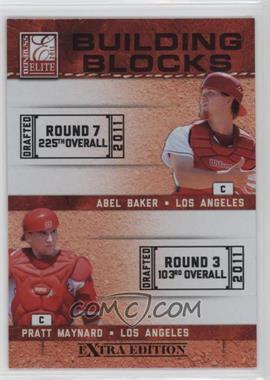 2011 Donruss Elite Extra Edition - Building Blocks Dual #4 - Abel Baker, Pratt Maynard