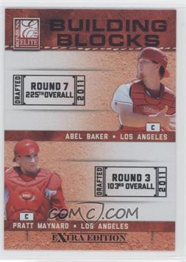 2011 Donruss Elite Extra Edition - Building Blocks Dual #4 - Abel Baker, Pratt Maynard