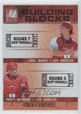 2011 Donruss Elite Extra Edition - Building Blocks Dual #4 - Abel Baker, Pratt Maynard