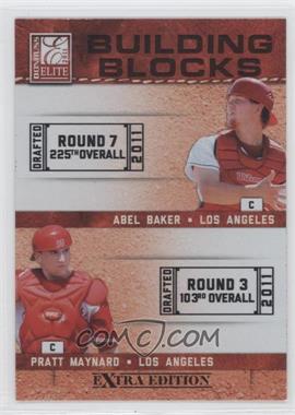 2011 Donruss Elite Extra Edition - Building Blocks Dual #4 - Abel Baker, Pratt Maynard