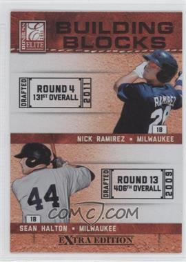 2011 Donruss Elite Extra Edition - Building Blocks Dual #7 - Sean Halton, Nick Ramirez