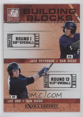 2011 Donruss Elite Extra Edition - Building Blocks Dual #9 - Lee Orr, Jace Peterson