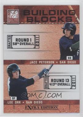 2011 Donruss Elite Extra Edition - Building Blocks Dual #9 - Lee Orr, Jace Peterson