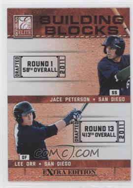 2011 Donruss Elite Extra Edition - Building Blocks Dual #9 - Lee Orr, Jace Peterson