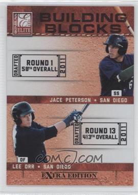 2011 Donruss Elite Extra Edition - Building Blocks Dual #9 - Lee Orr, Jace Peterson