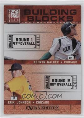 2011 Donruss Elite Extra Edition - Building Blocks Quads #4 - Kyle McMillen, Erik Johnson, Keenyn Walker, Scott Snodgress