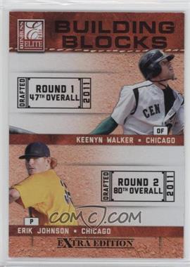 2011 Donruss Elite Extra Edition - Building Blocks Quads #4 - Kyle McMillen, Erik Johnson, Keenyn Walker, Scott Snodgress