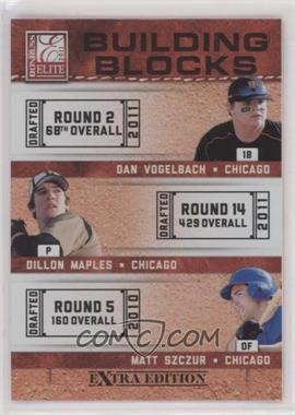 2011 Donruss Elite Extra Edition - Building Blocks Trios #3 - Dan Vogelbach, Dillon Maples, Matt Szczur