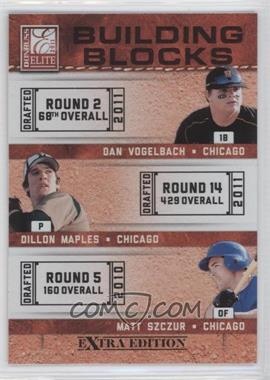 2011 Donruss Elite Extra Edition - Building Blocks Trios #3 - Dan Vogelbach, Dillon Maples, Matt Szczur