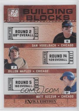 2011 Donruss Elite Extra Edition - Building Blocks Trios #3 - Dan Vogelbach, Dillon Maples, Matt Szczur