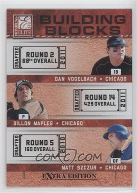 2011 Donruss Elite Extra Edition - Building Blocks Trios #3 - Dan Vogelbach, Dillon Maples, Matt Szczur