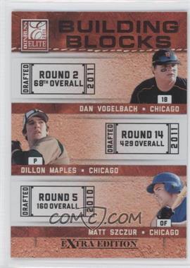 2011 Donruss Elite Extra Edition - Building Blocks Trios #3 - Dan Vogelbach, Dillon Maples, Matt Szczur