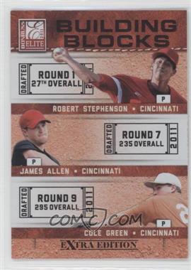 2011 Donruss Elite Extra Edition - Building Blocks Trios #5 - James Allen, Cole Green, Robert Stephenson