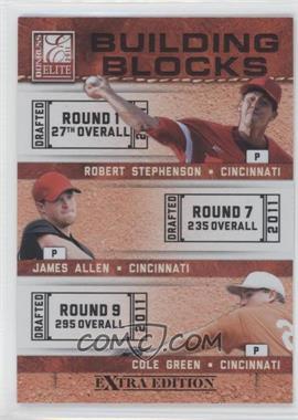 2011 Donruss Elite Extra Edition - Building Blocks Trios #5 - James Allen, Cole Green, Robert Stephenson