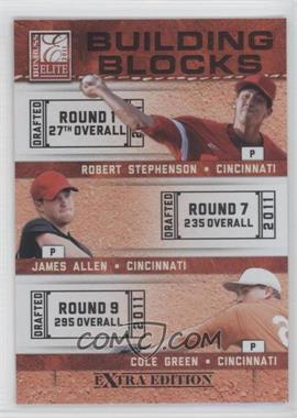 2011 Donruss Elite Extra Edition - Building Blocks Trios #5 - James Allen, Cole Green, Robert Stephenson