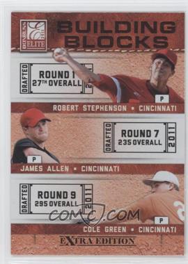 2011 Donruss Elite Extra Edition - Building Blocks Trios #5 - James Allen, Cole Green, Robert Stephenson