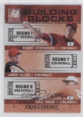 2011 Donruss Elite Extra Edition - Building Blocks Trios #5 - James Allen, Cole Green, Robert Stephenson