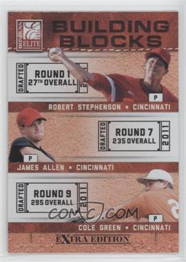 2011 Donruss Elite Extra Edition - Building Blocks Trios #5 - James Allen, Cole Green, Robert Stephenson