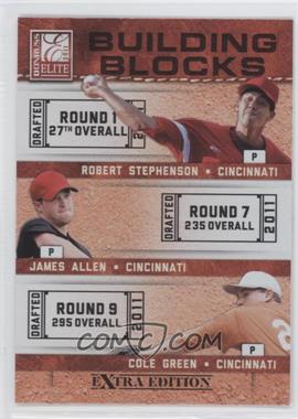 2011 Donruss Elite Extra Edition - Building Blocks Trios #5 - James Allen, Cole Green, Robert Stephenson