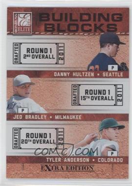 2011 Donruss Elite Extra Edition - Building Blocks Trios #8 - Tyler Anderson, Danny Hultzen, Jed Bradley