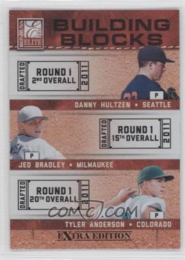 2011 Donruss Elite Extra Edition - Building Blocks Trios #8 - Tyler Anderson, Danny Hultzen, Jed Bradley