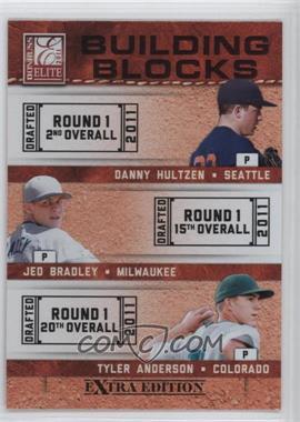 2011 Donruss Elite Extra Edition - Building Blocks Trios #8 - Tyler Anderson, Danny Hultzen, Jed Bradley