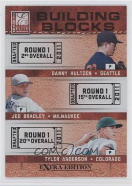 2011 Donruss Elite Extra Edition - Building Blocks Trios #8 - Tyler Anderson, Danny Hultzen, Jed Bradley